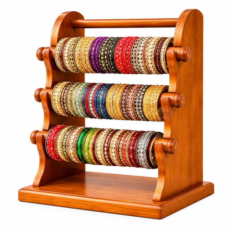 Premium Wooden 3-Tier Bangle and Bracelet Display Stand