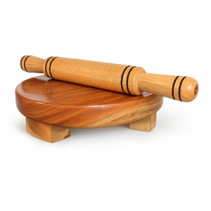 Wooden Roti Board and Rolling Pin Set