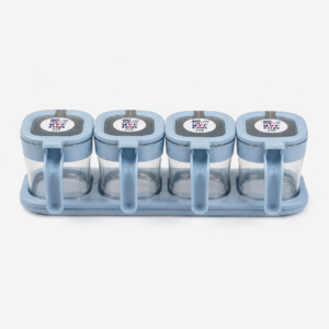 4-Piece Plastic Spice Jar Set