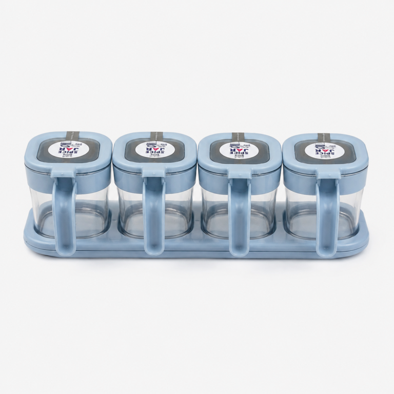 4-Piece Plastic Spice Jar Set