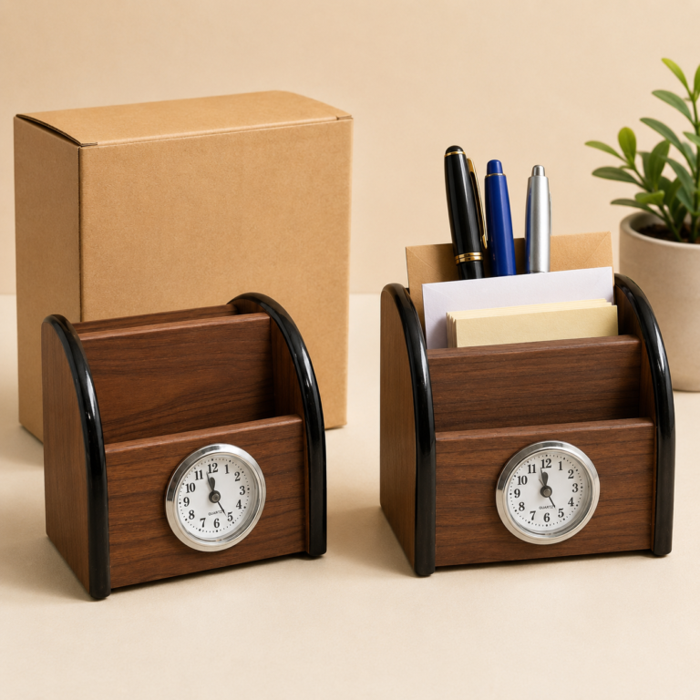 ঘড়িসহ ডেস্ক অর্গানাইজার | Desk Organizer with Clock